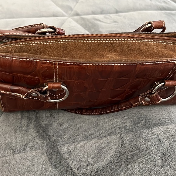 Barbara Leather Vintage  Croc Handbag! - Picture 4 of 10